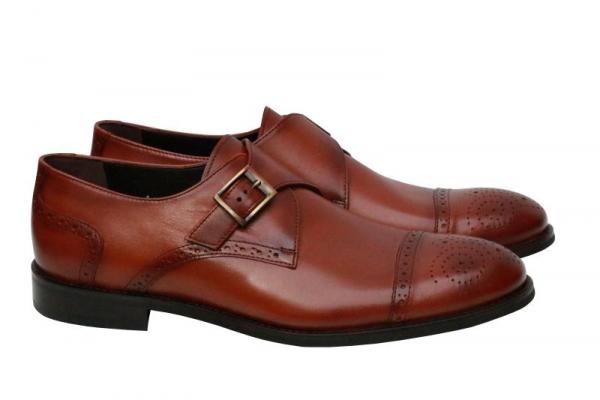 Herren Monk Strap Schnallenschuhe Leder