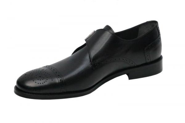 Herren Monk Strap Schnallenschuhe Leder