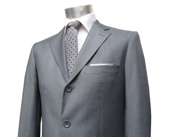 Modern Fit 3-Knopf Herren Anzug Grau