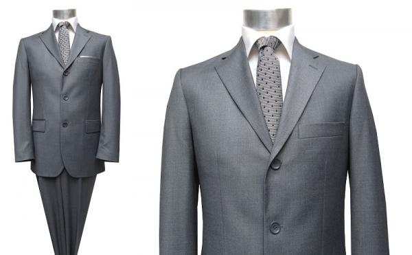 Modern Fit 3-Knopf Herren Anzug Grau