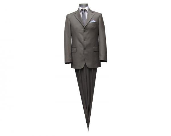 Herren Anzug 3-Knopf Khaki Grün Modern Fit