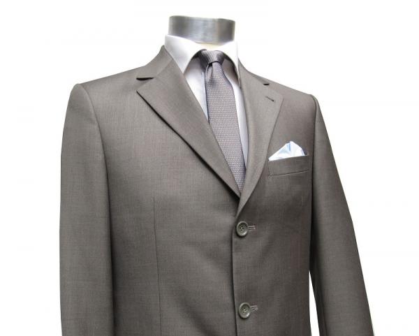 Herren Anzug 3-Knopf Khaki Grün Modern Fit