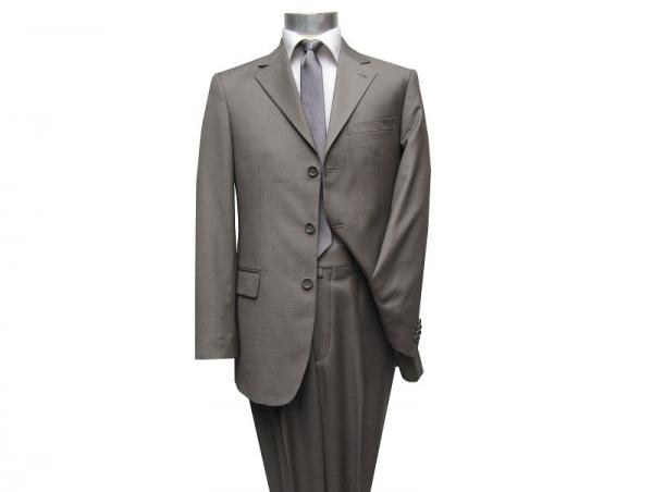 Herren Anzug 3-Knopf Khaki Grün Modern Fit
