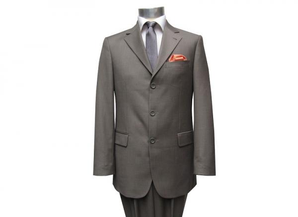 Herren Anzug 3-Knopf Khaki Grün Modern Fit
