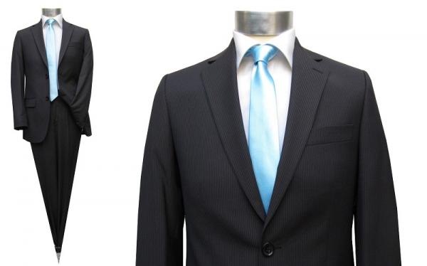 Herren Streifen Slim-fit Anzug