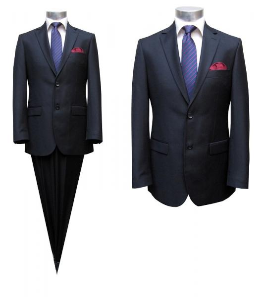 Slim-fit Anzug 2-Schlitz Dunkelblau