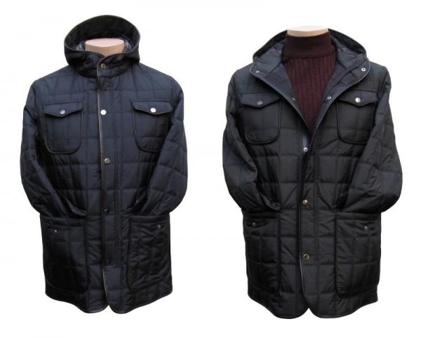 Herren Steppjacke Parka mit Kapuze