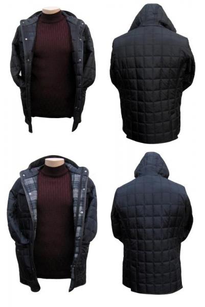Herren Steppjacke Parka mit Kapuze