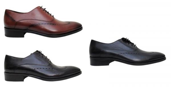 Herren Leder Schuhe Schnürschuhe