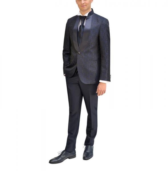 Jacquard Mao Kragen Hochzeitsanzug
