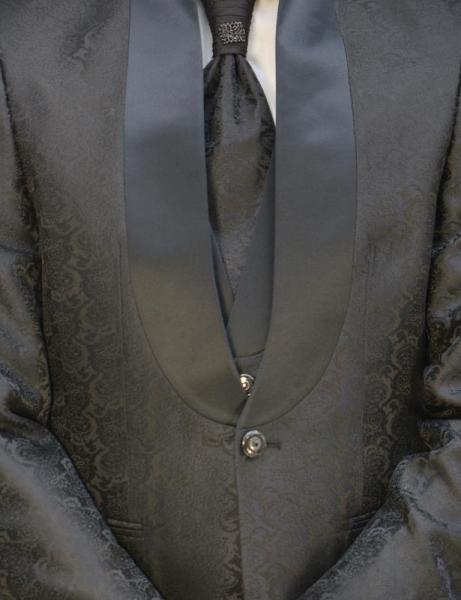 Jacquard Mao Kragen Hochzeitsanzug