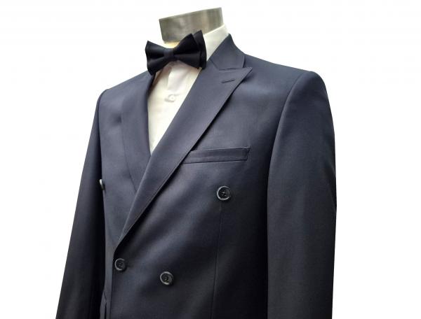 Zweireiher Anzug Herren Slim mit Fliege 3 Farben