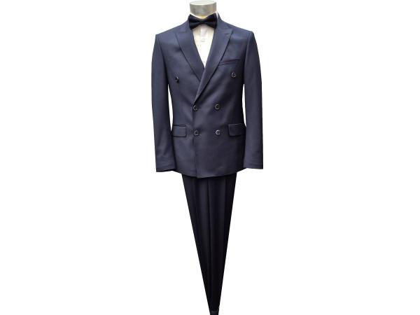 Zweireiher Anzug Herren Slim mit Fliege 3 Farben