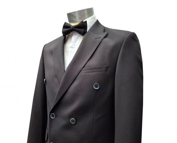 Zweireiher Anzug Herren Slim mit Fliege 3 Farben