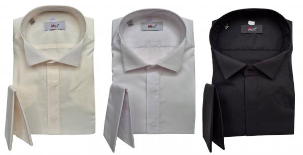 extra Langarm Umschlagmanschetten Gala Hemd Langgröße