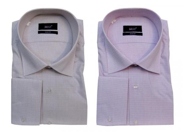 Vichy Herren Hemd Slim-fit Langarm