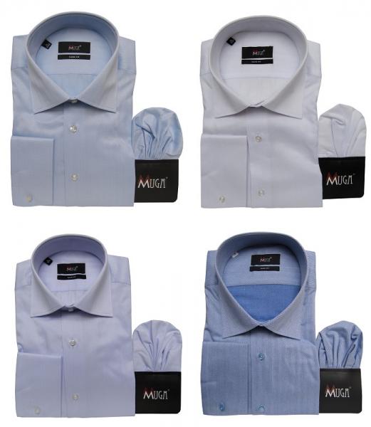 Fischgrät Slim-fit Herren Hemd Langarm