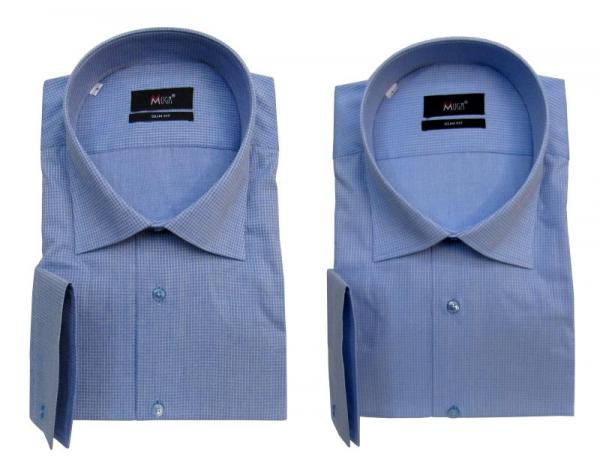 Herren Hemd Slim-Fit Lang Arm Piqué