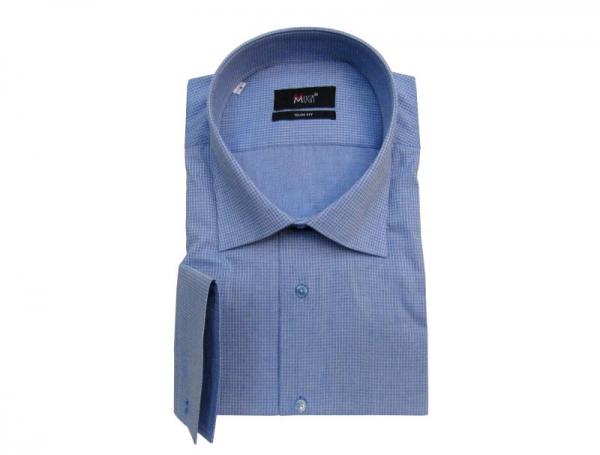 Herren Hemd Slim-Fit Lang Arm Piqué