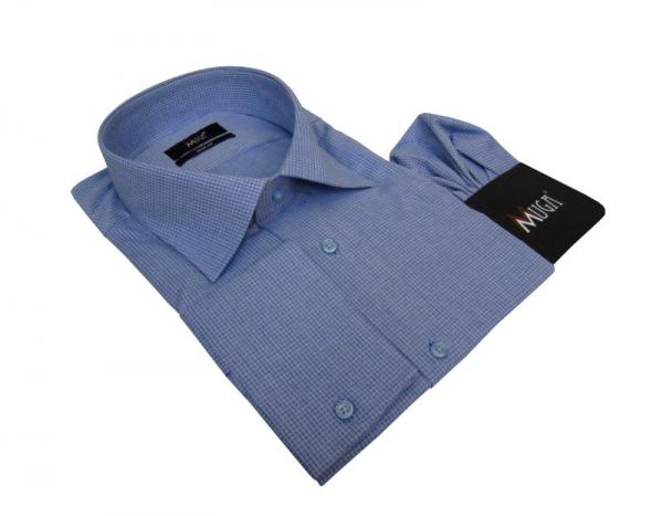 Herren Hemd Slim-Fit Lang Arm Piqué