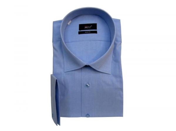 Herren Hemd Slim-Fit Lang Arm Piqué