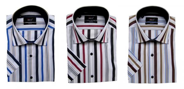 Kurz Arm Slim-fit Herren Hemd
