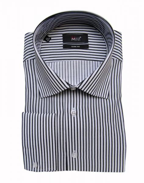 Herren Kombimanschetten Hemd Slim-Fit