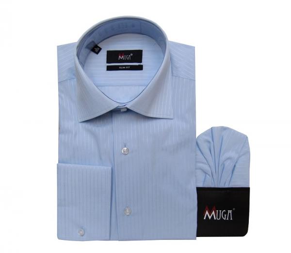 Elegante streifen Slim-fit Hemd Herren