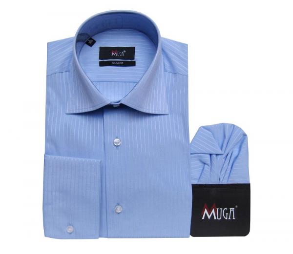 Elegante streifen Slim-fit Hemd Herren