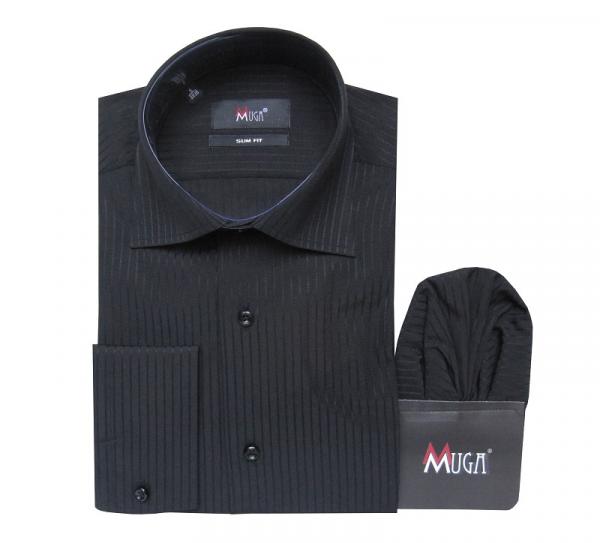 Elegante streifen Slim-fit Hemd Herren