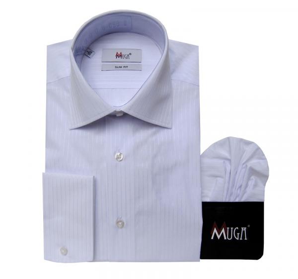 Elegante streifen Slim-fit Hemd Herren