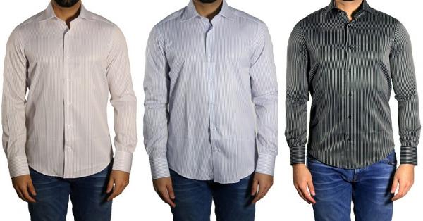 Streifen Herren Hemd Slim-fit