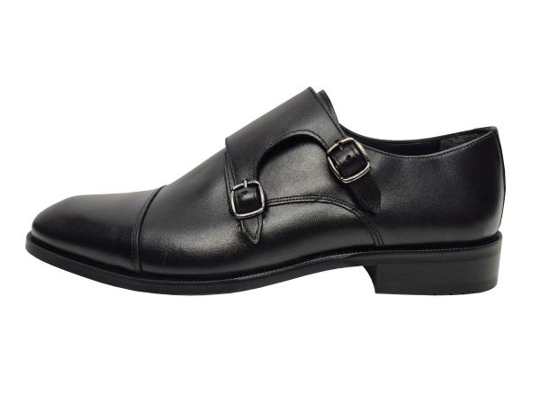 Monkstrap Leder Schuhe Herren 2 Schnallen