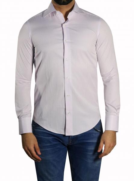 Slim-Fit Herrenhemd Schattenstreifen