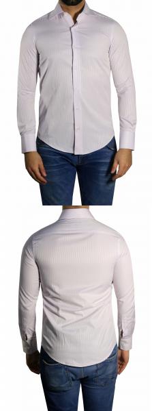 Slim-Fit Herrenhemd Schattenstreifen