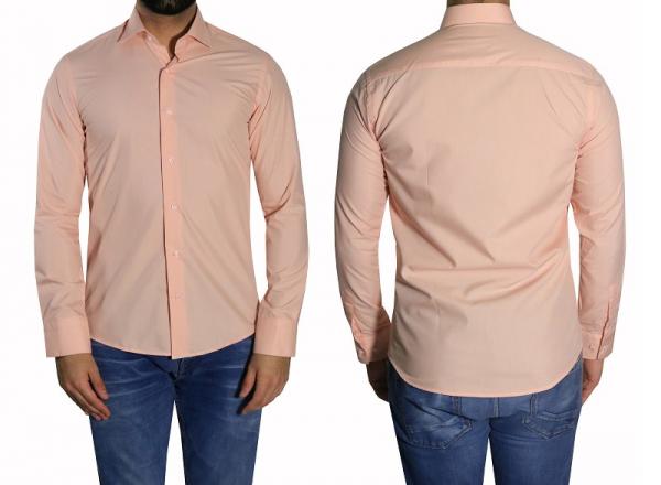 Slim-fit Herrenhemd Sportmanschette