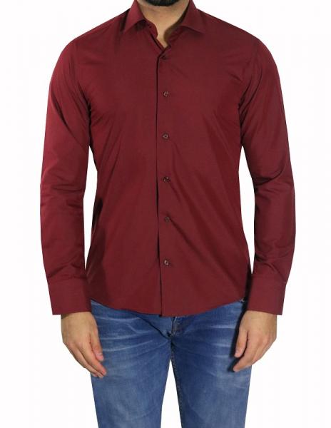 Slim-fit Herrenhemd Sportmanschette
