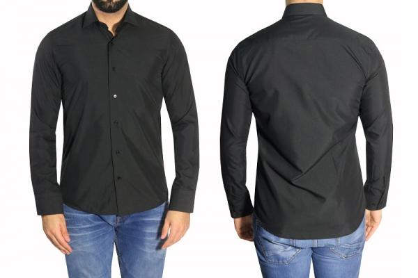 Slim-fit Herrenhemd Sportmanschette
