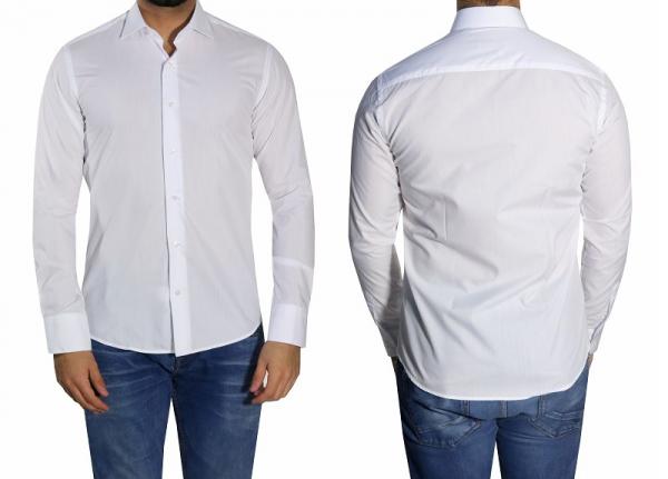 Slim-fit Herrenhemd Sportmanschette