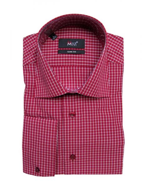 Herren Vichy Hemd Slim-fit Lang Arm