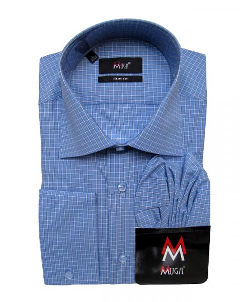 Herren Vichy Hemd Slim-fit Lang Arm