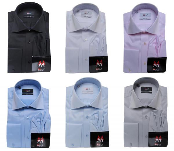 gestreiftes Herren Hemd Slim-fit Lang Arm