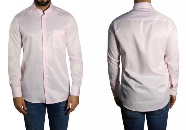 Diagonal gestreiftes Hemd Regular Langarm