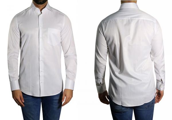 Diagonal gestreiftes Hemd Regular Langarm