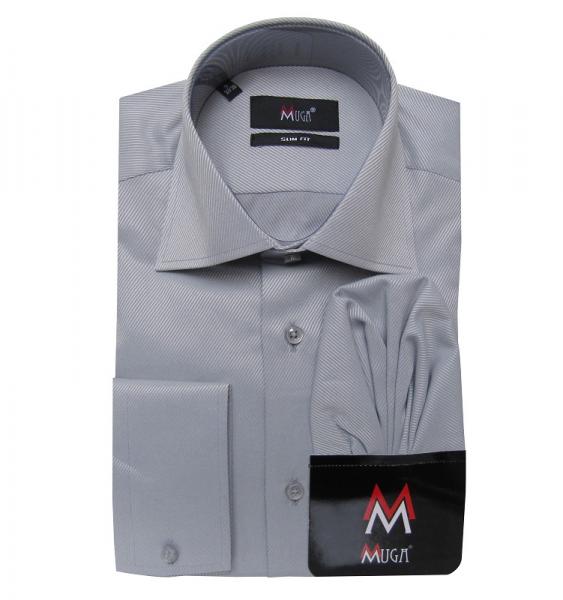 gestreiftes Herren Hemd Slim-fit Lang Arm