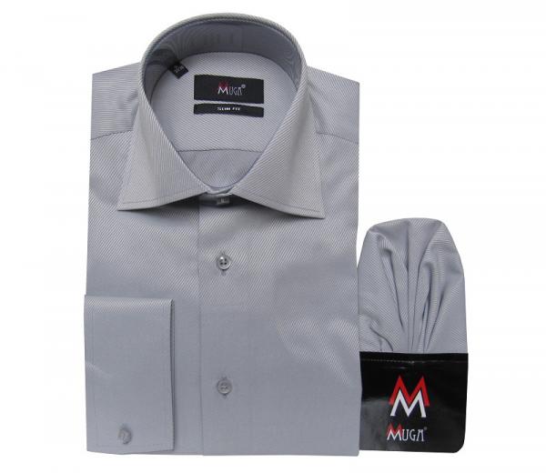 gestreiftes Herren Hemd Slim-fit Lang Arm