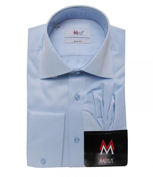 gestreiftes Herren Hemd Slim-fit Lang Arm