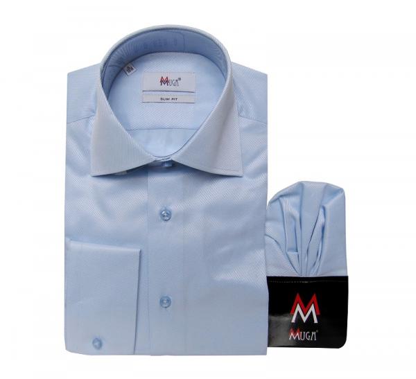 gestreiftes Herren Hemd Slim-fit Lang Arm