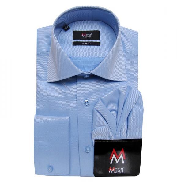 gestreiftes Herren Hemd Slim-fit Lang Arm