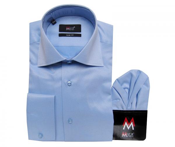 gestreiftes Herren Hemd Slim-fit Lang Arm